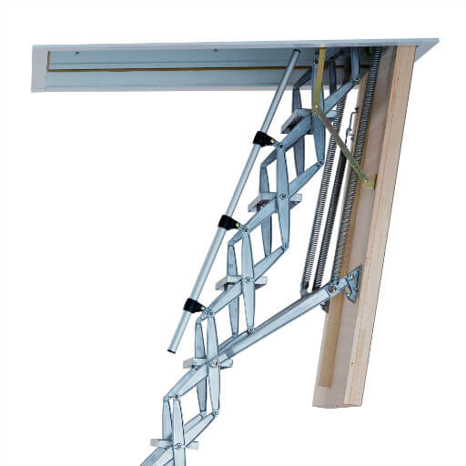 Supreme heavy duty concertina loft ladder for commercial and residential applications. Premier Loft Ladders