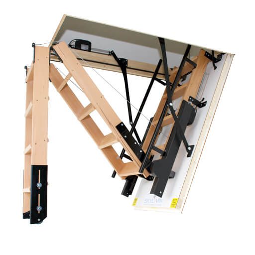 Skylark fully electric foldaway attic stairs. Available from Premier Loft Ladders