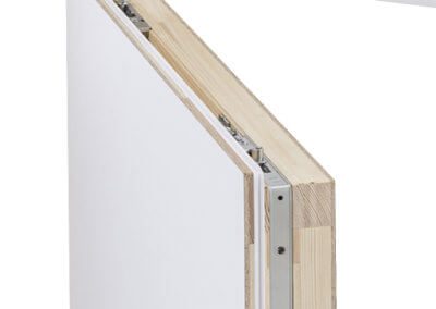 Designo loft eaves doors with concealed hinge and multipoint latch. From Premier Loft Ladders