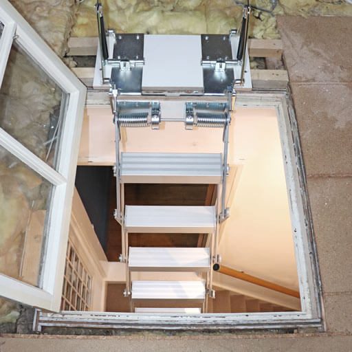 Glass loft hatch ladder - Piccolo Premium Vertical from Premier Loft Ladders