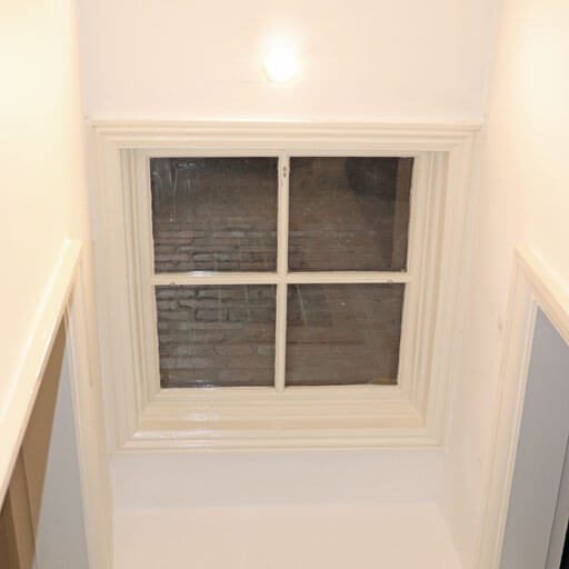 Glass loft hatch in Victorian home