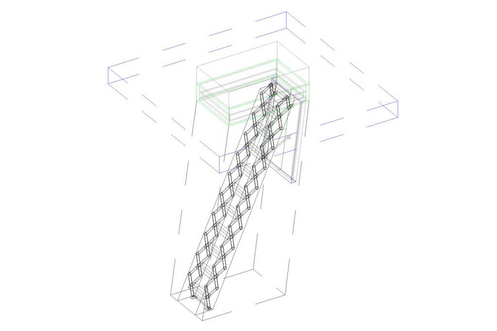 MiniLine fire rated loft ladder available as a BIM object from Premier Loft Ladders MiniLine fire rated loft ladder available as a BIM object from Premier Loft Ladders