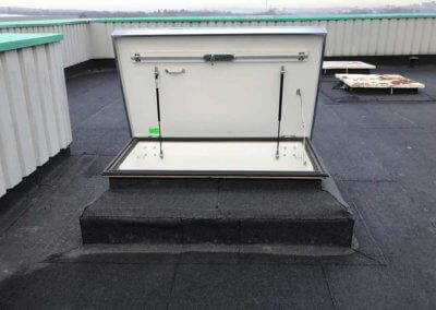 Retractable roof access hatch. Premier Loft Ladders case study