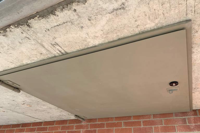 Fire-rated Steel hatch with lock
