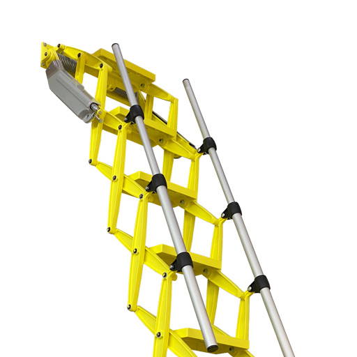 Elite heavy duty commercial grade attic ladder with bold yellow finish - Premier Loft Ladders Elite heavy duty commercial grade attic ladder with bold yellow finish - Premier Loft Ladders
