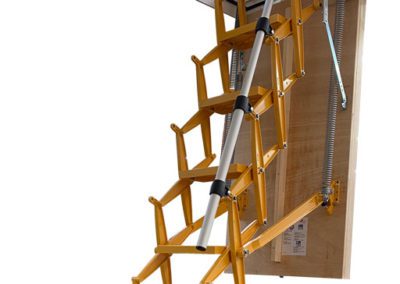 Supreme loft ladder in Saffron Yellow powder coat finish - Premier Loft Ladders