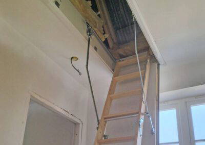 Designo timber loft ladder installed in a new-build home by Shingler Construction in a Shropshire village