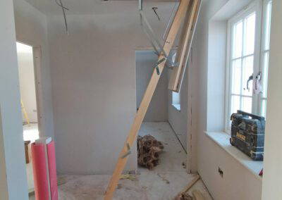 Shingler Construction case study - Designo timber attic ladder.