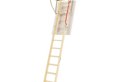 FAKRO LWK Komfort timber loft ladder. Fully extended