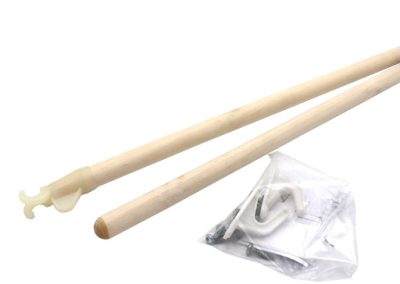 Two-piece operating pole and fixings supplied with Piccolo Loft Ladder